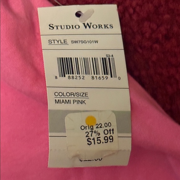 Studio Works Pink Short Sleeve Tee - Picture 5 of 5